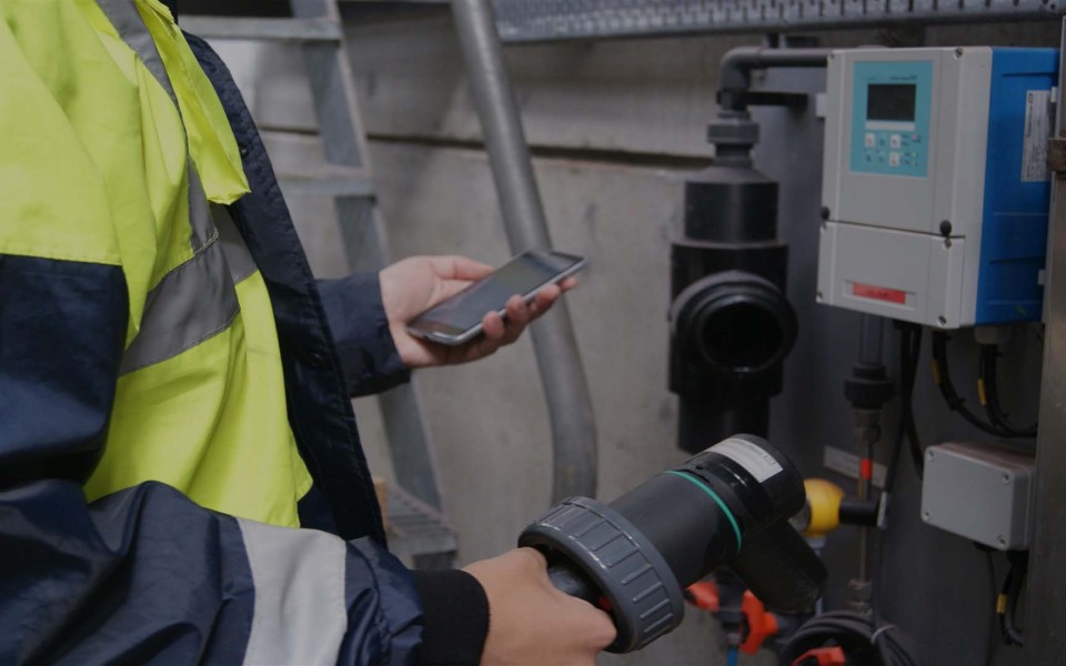 Process Engineer Working on an Instrument