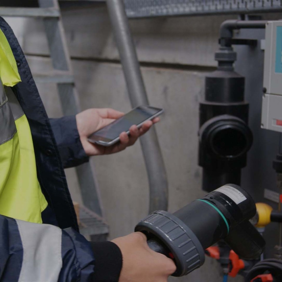 Process Engineer Working on an Instrument